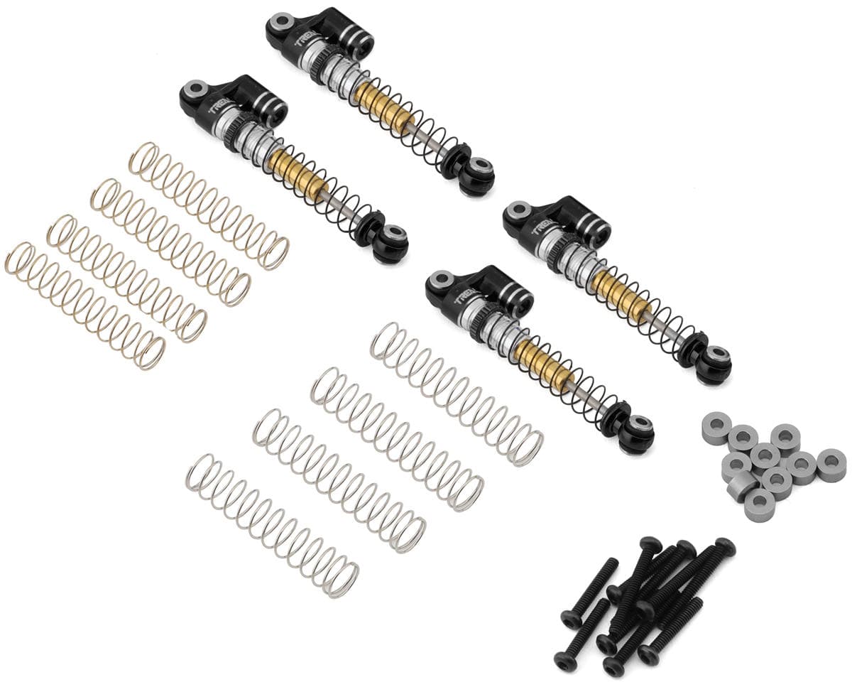 Treal Hobby FCX24 Threaded Double Barrel Aluminum Shocks (43mm) (Black) (4)