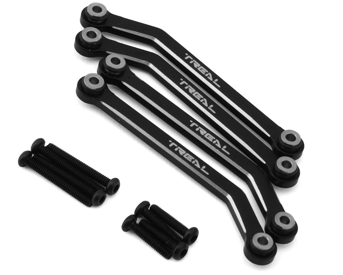 Treal Hobby FCX24 Aluminum High Clearance Lower Links Set (Black)