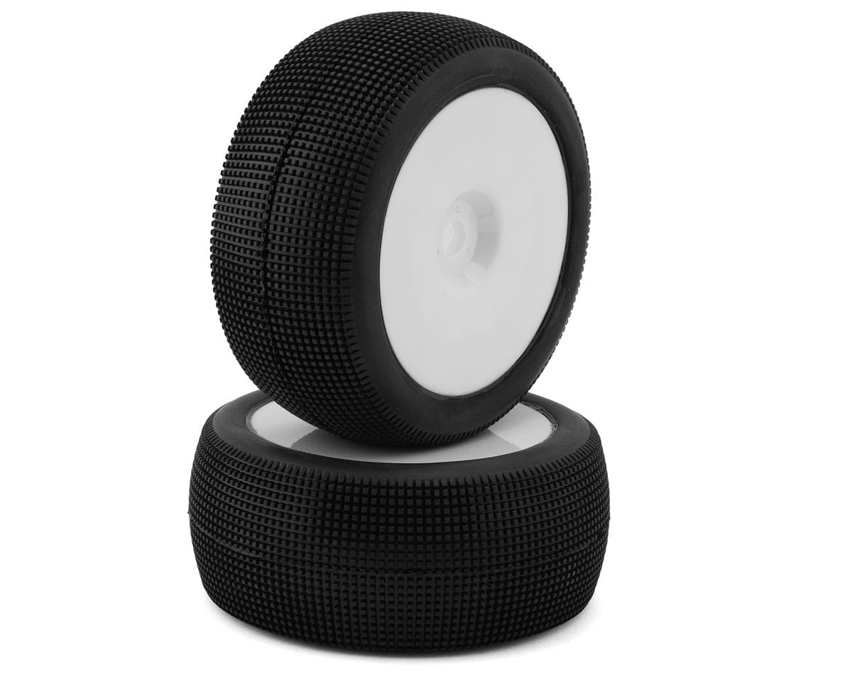 Raw Speed RC Mach One 1/8 Truggy Pre-Mounted Tires (White) (2) (Soft)