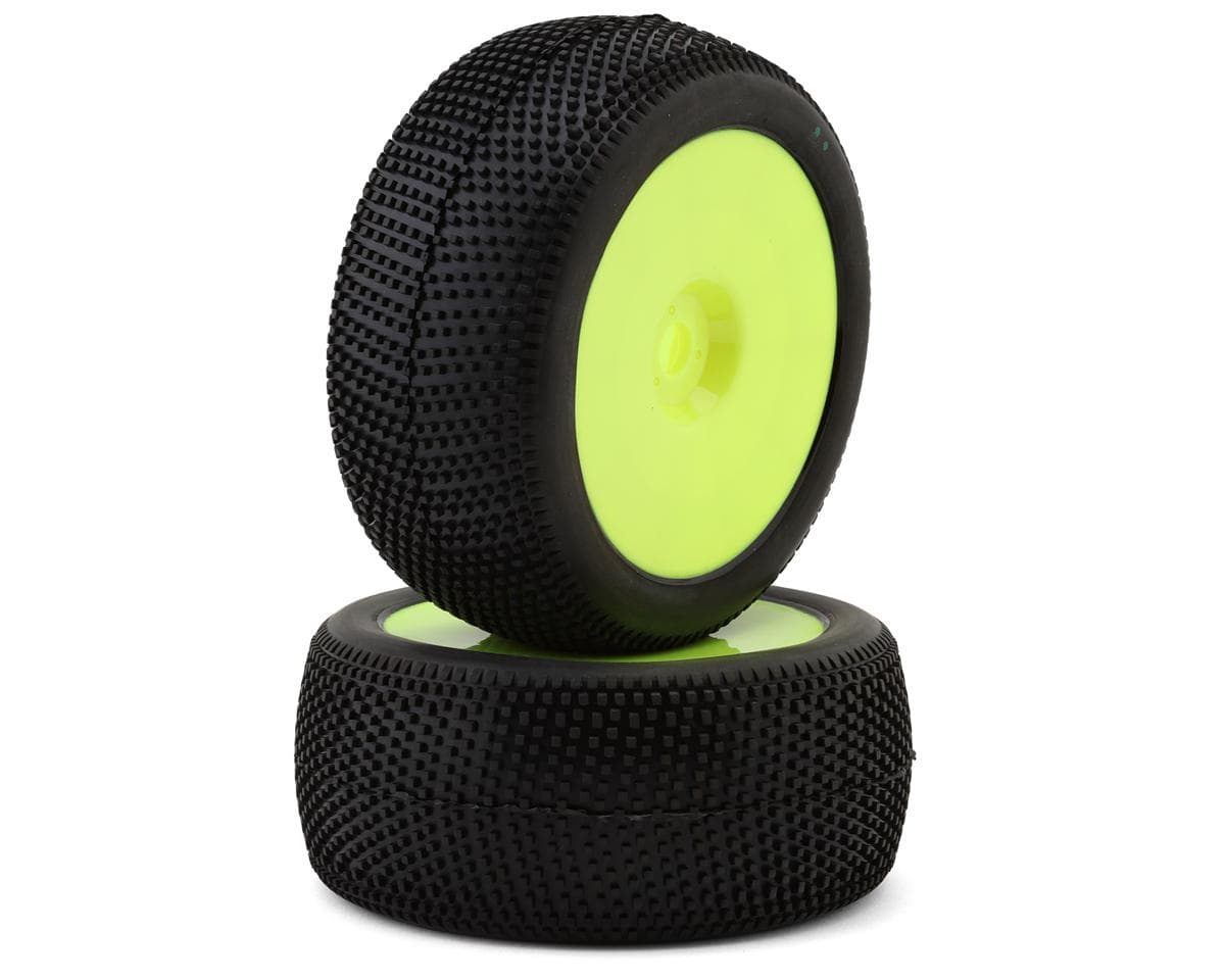 Raw Speed RC Villain 1/8 Truggy Pre-Mounted Tires (Yellow) (2) (Super Soft - Long Wear)