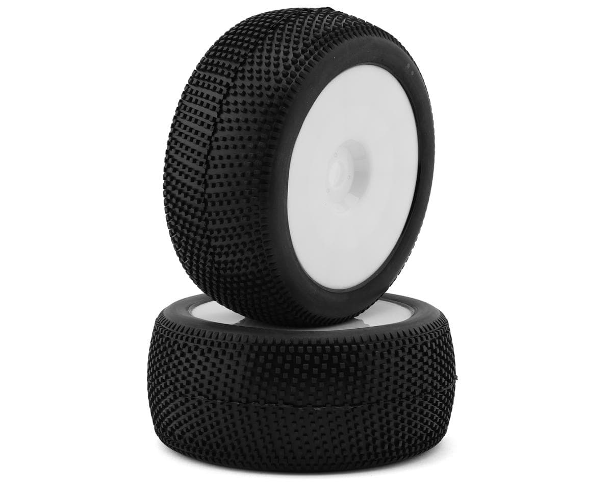 Raw Speed RC Villain 1/8 Truggy Pre-Mounted Tires (White) (2) (Super Soft - Long Wear)