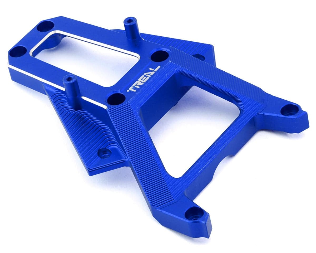 Treal Hobby Aluminum Upper Steering Mount Brace Cover for Traxxas XRT (Blue)
