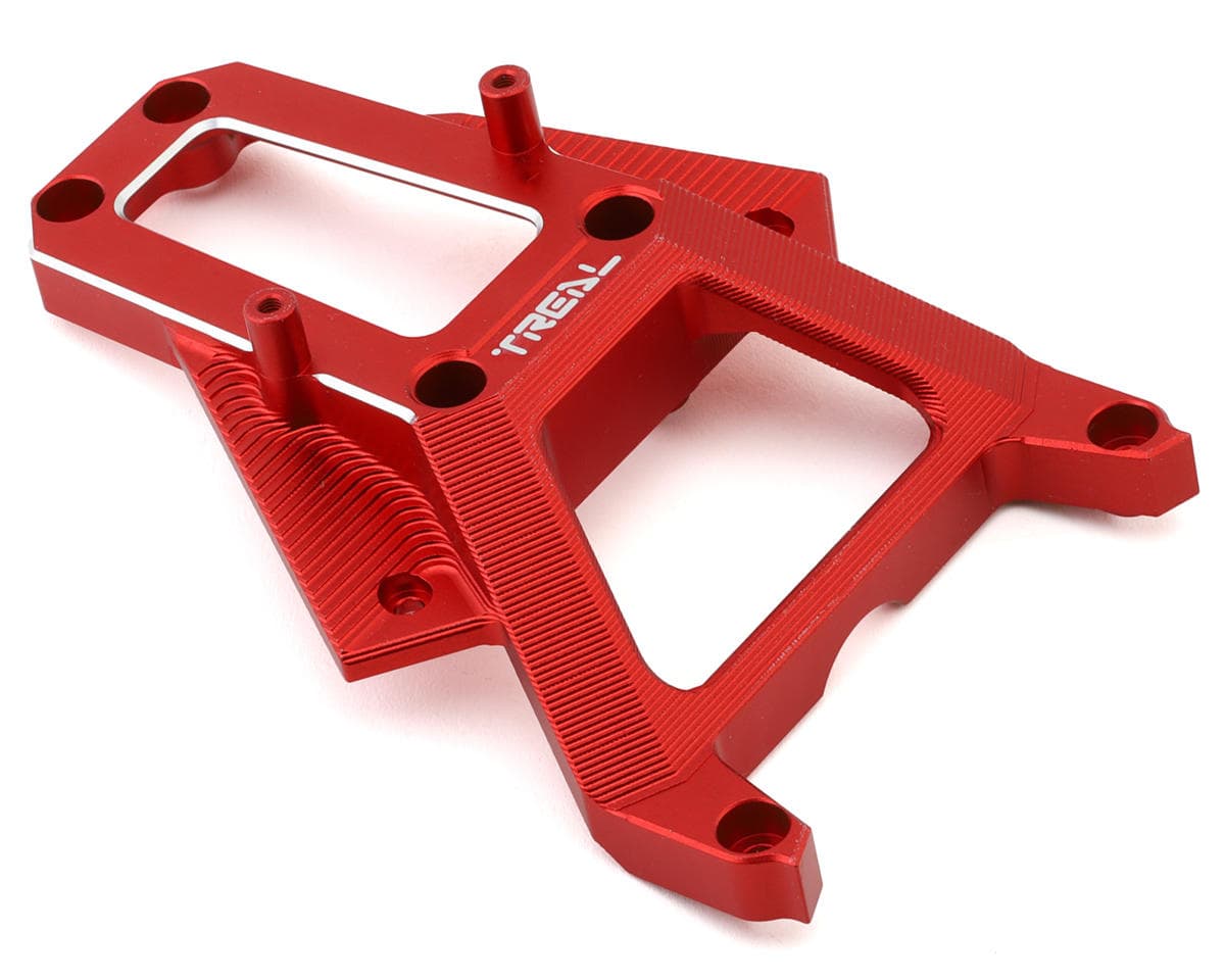 Treal Hobby Aluminum Upper Steering Mount Brace Cover for Traxxas XRT (Red)