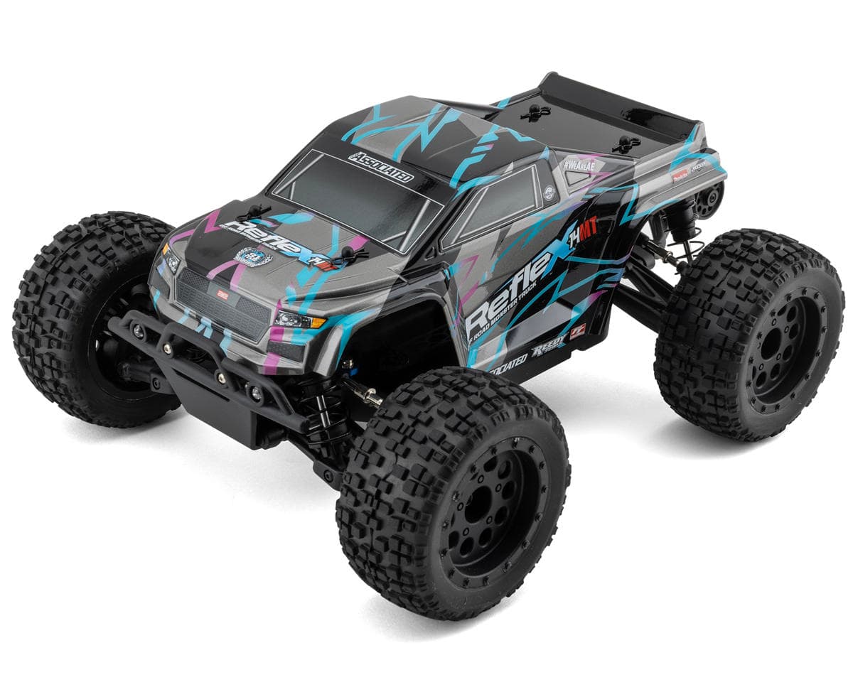 Team Associated Reflex 14MT 1/14 RTR 4WD Brushless Mini Monster Truck (Blue/Purple) w/2.4GHz Radio