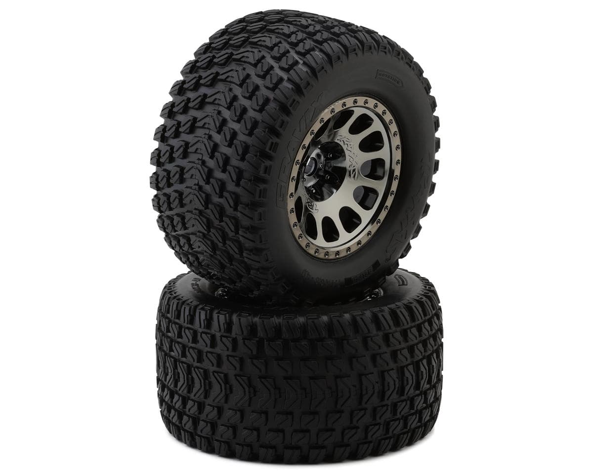 Traxxas XRT Belted Gravix Pre-Mounted Tires (Chrome) (2) w/24mm Hex