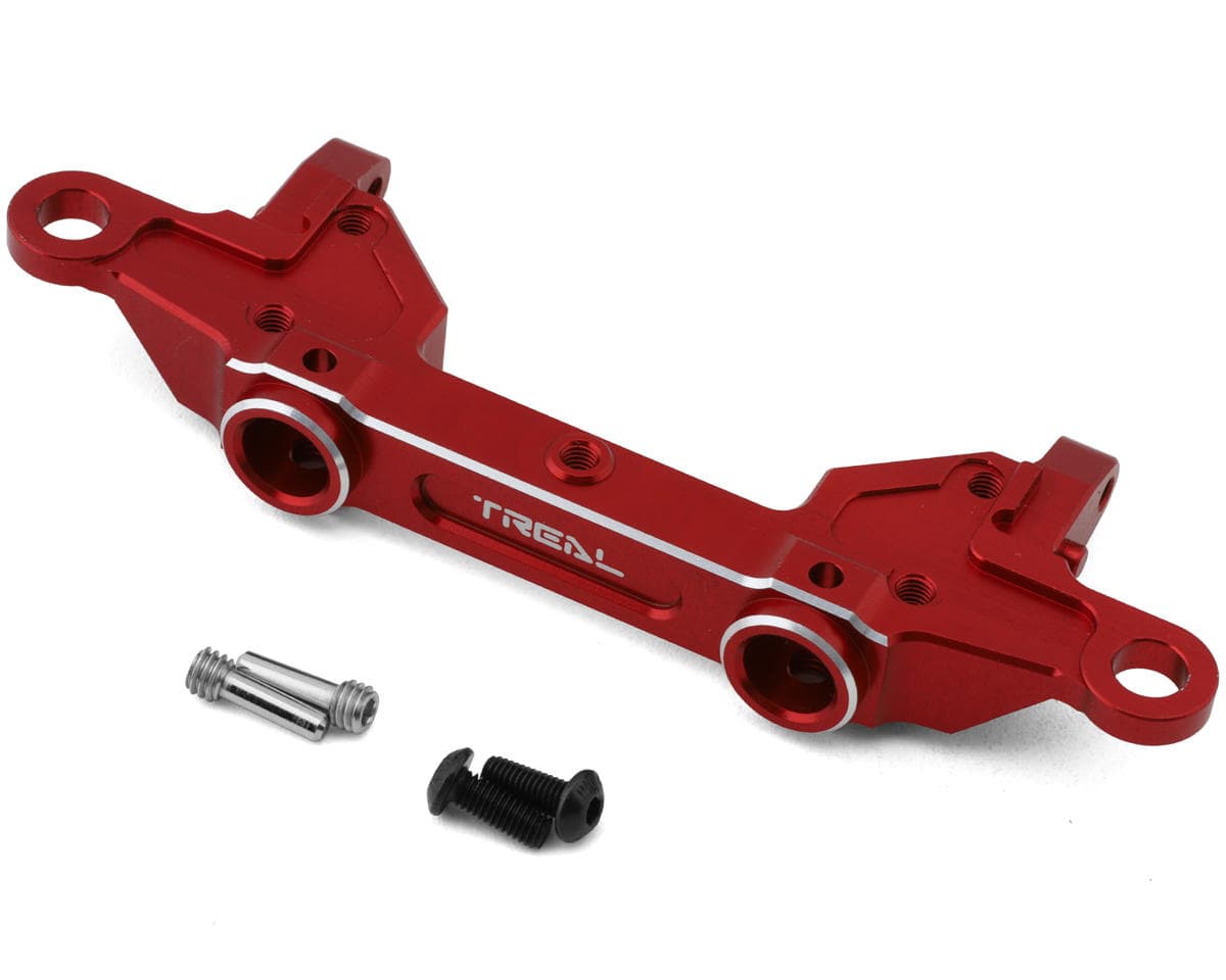 Treal Hobby Axial SCX10 III CNC Aluminum Rear Bumper Mount (Red)