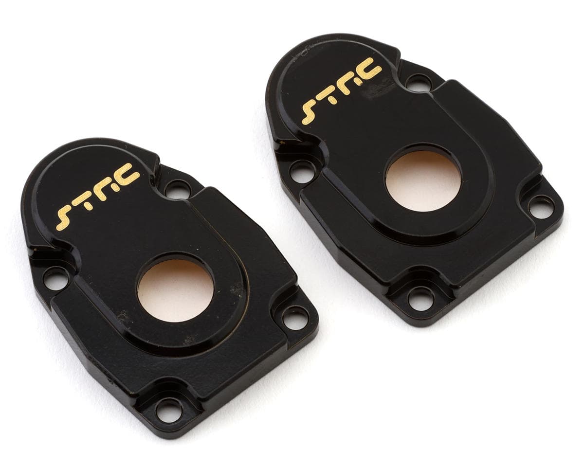 ST Racing Concepts Axial SCX10 III Brass Rear Portal Drive Covers (Black) (2) (15g)