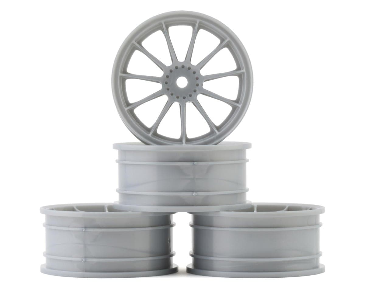 Yokomo 11-Spoke Touring Car Wheels (Grey) (4) (Medium Narrow) w/12mm Hex