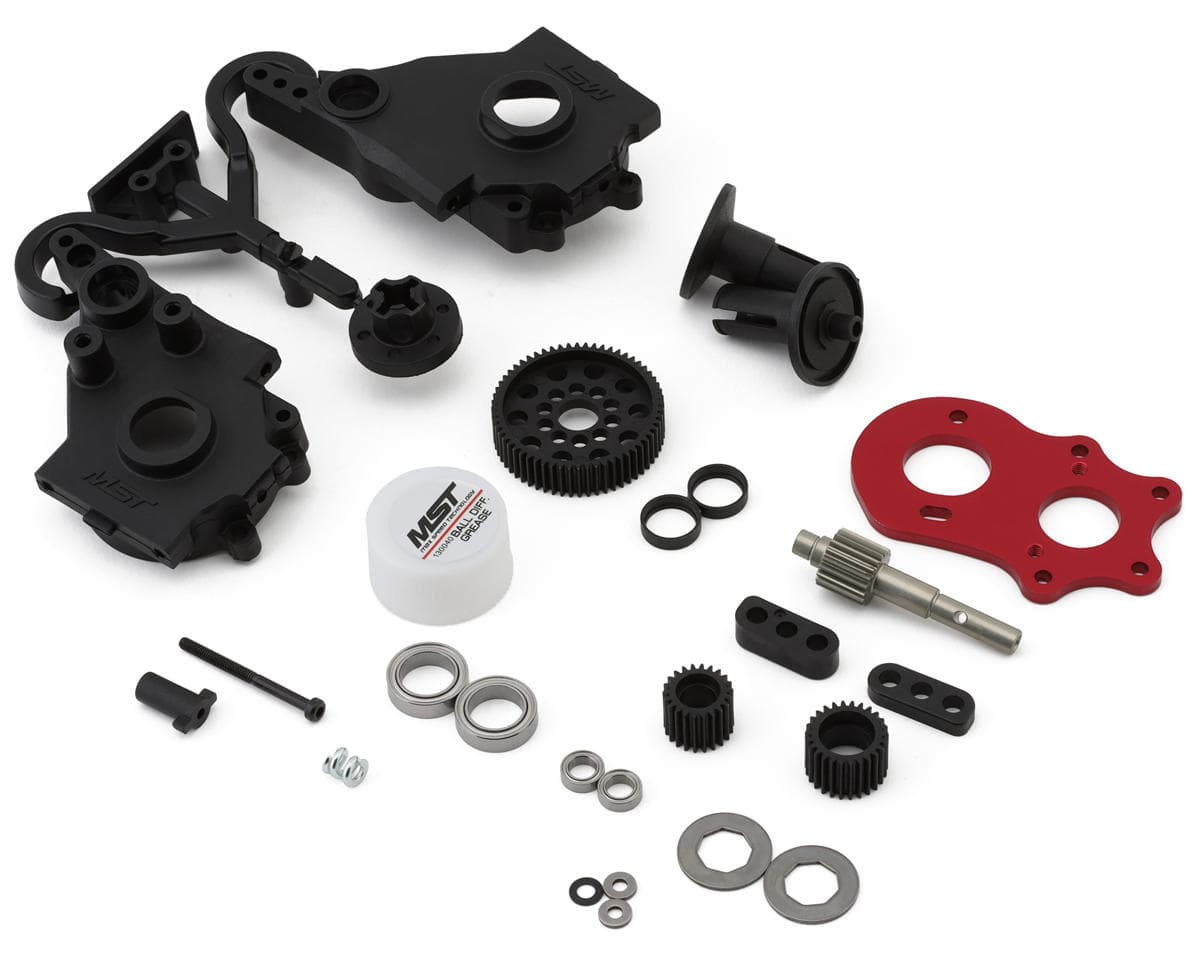 MST RMX 2.0/2.5 S Ball Differential Transmission & Gearbox Set (Red)