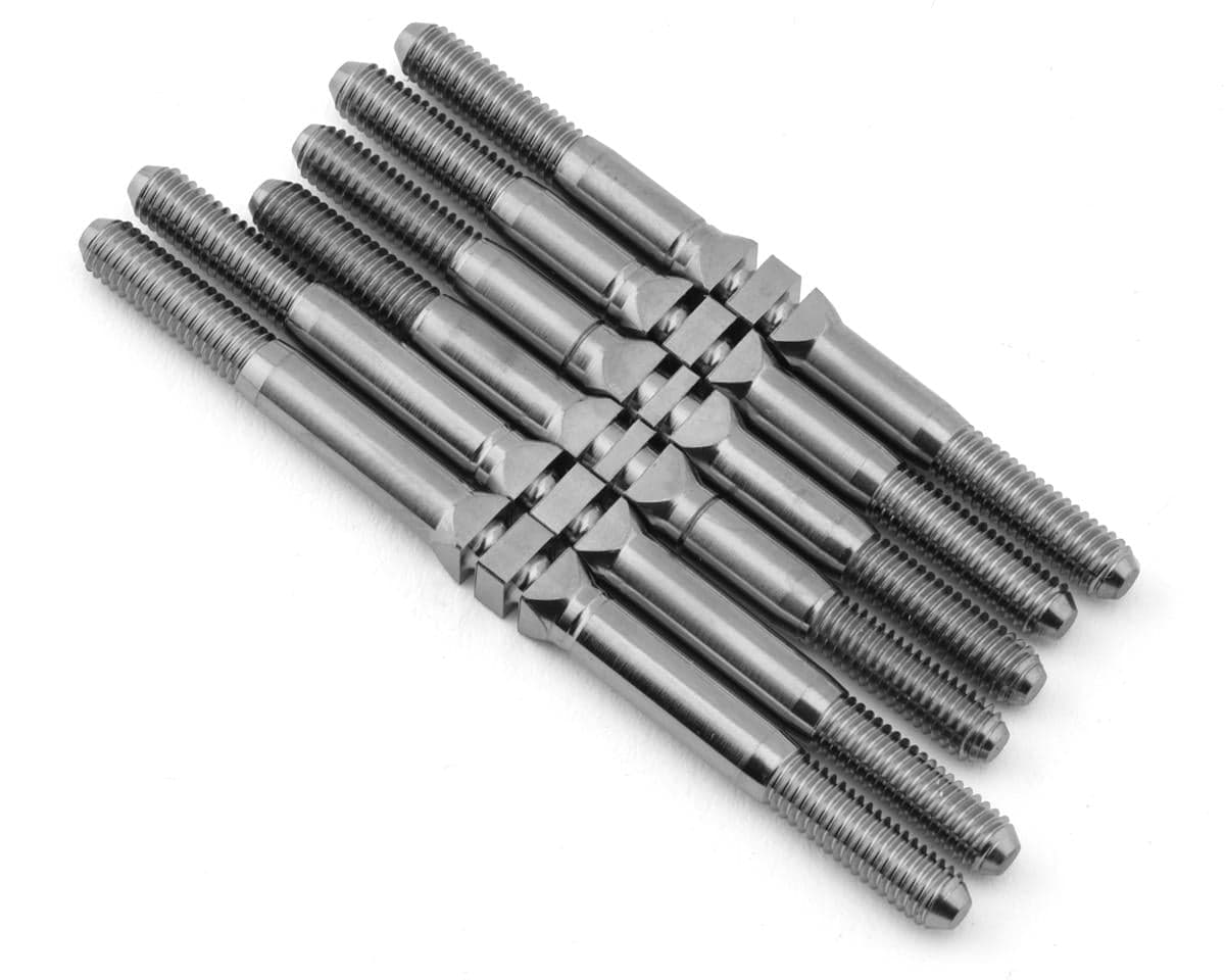 Whitz Racing Products Custom Works Rocket 5 HyperMax 3.5mm Titanium Turnbuckles Kit (Silver) (6)