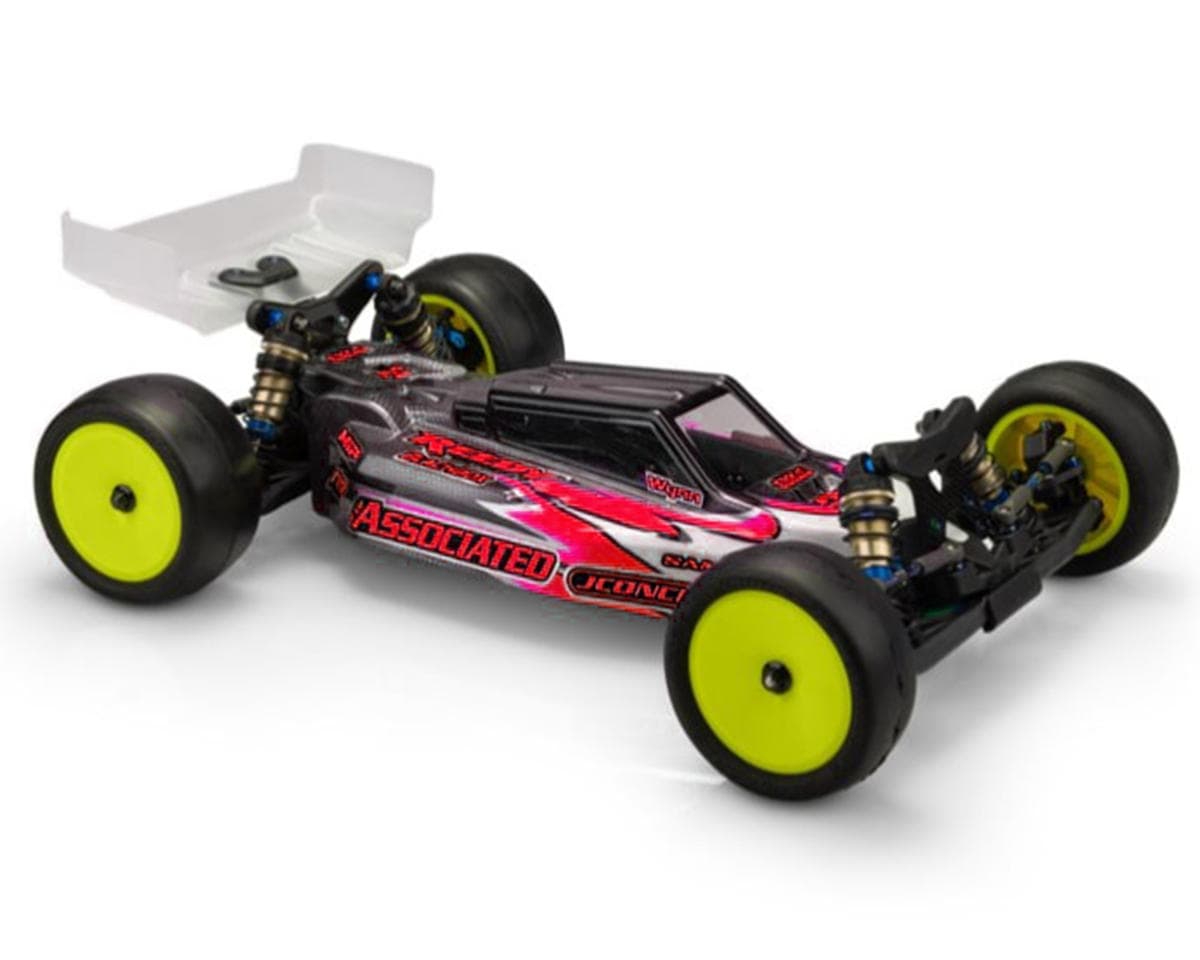 JConcepts Associated RC10B7/B7D "F2" 1/10 Buggy Body w/Turf & Carpet Wings (Clear)