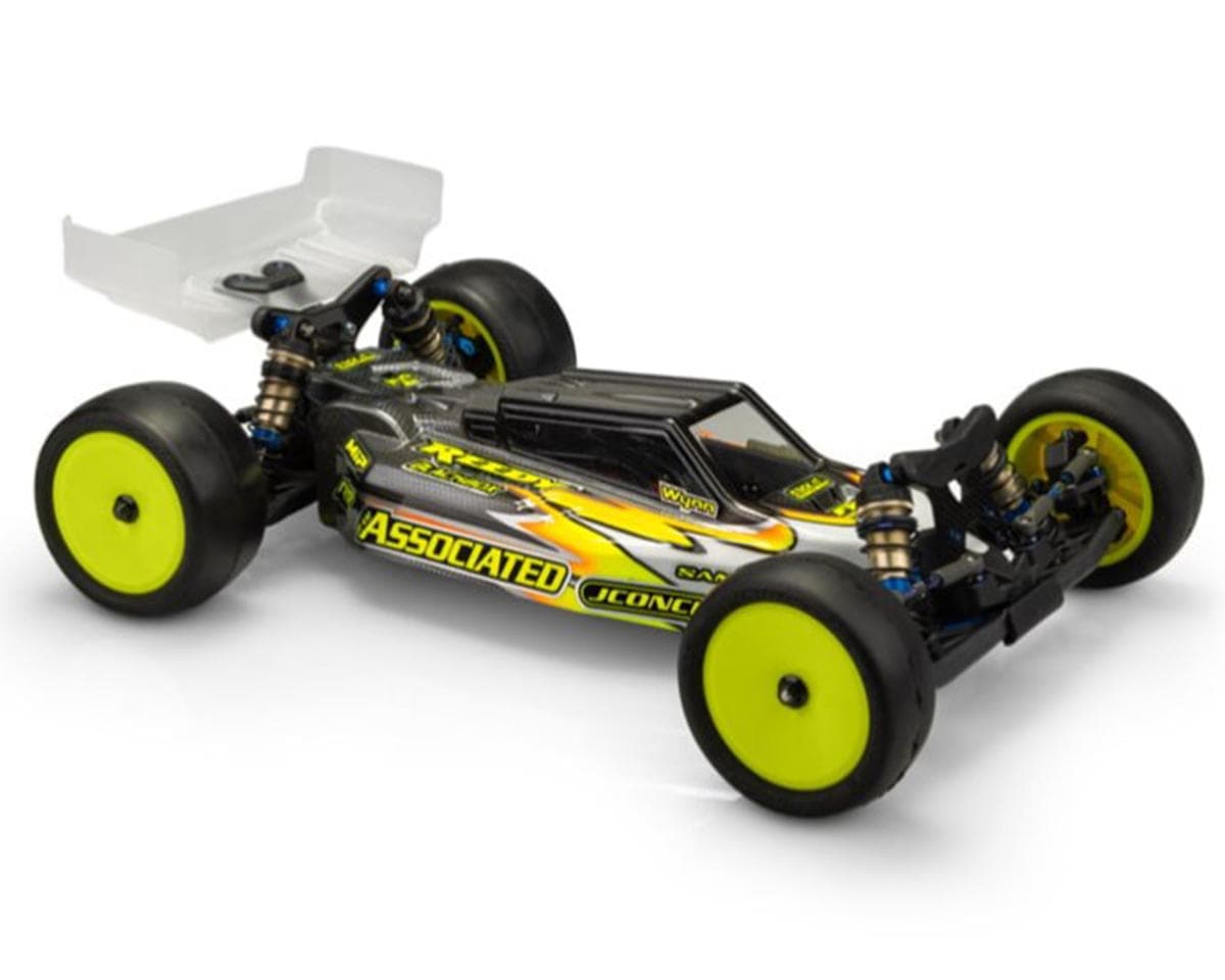 JConcepts Associated RC10B7/B7D "F2" 1/10 Buggy Body w/Turf & Carpet Wings (Clear) (Light Weight)