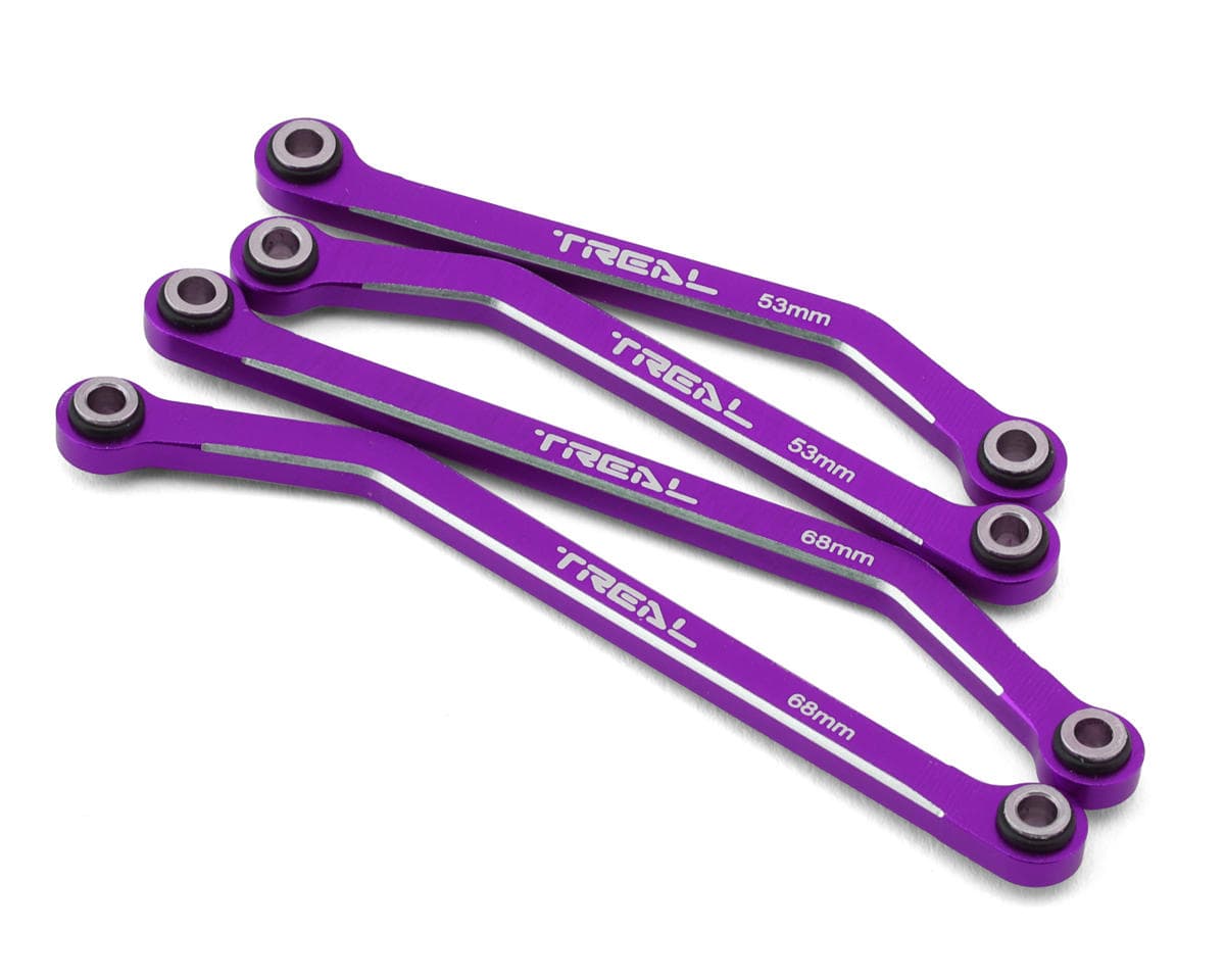 Treal Hobby Aluminum High Clearance Lower Suspension Links for Traxxas TRX-4M (Purple) (4)