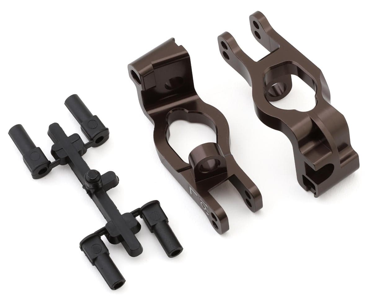 Kyosho Aluminum Front Hub Carriers (Gunmetal) (2) (16°)