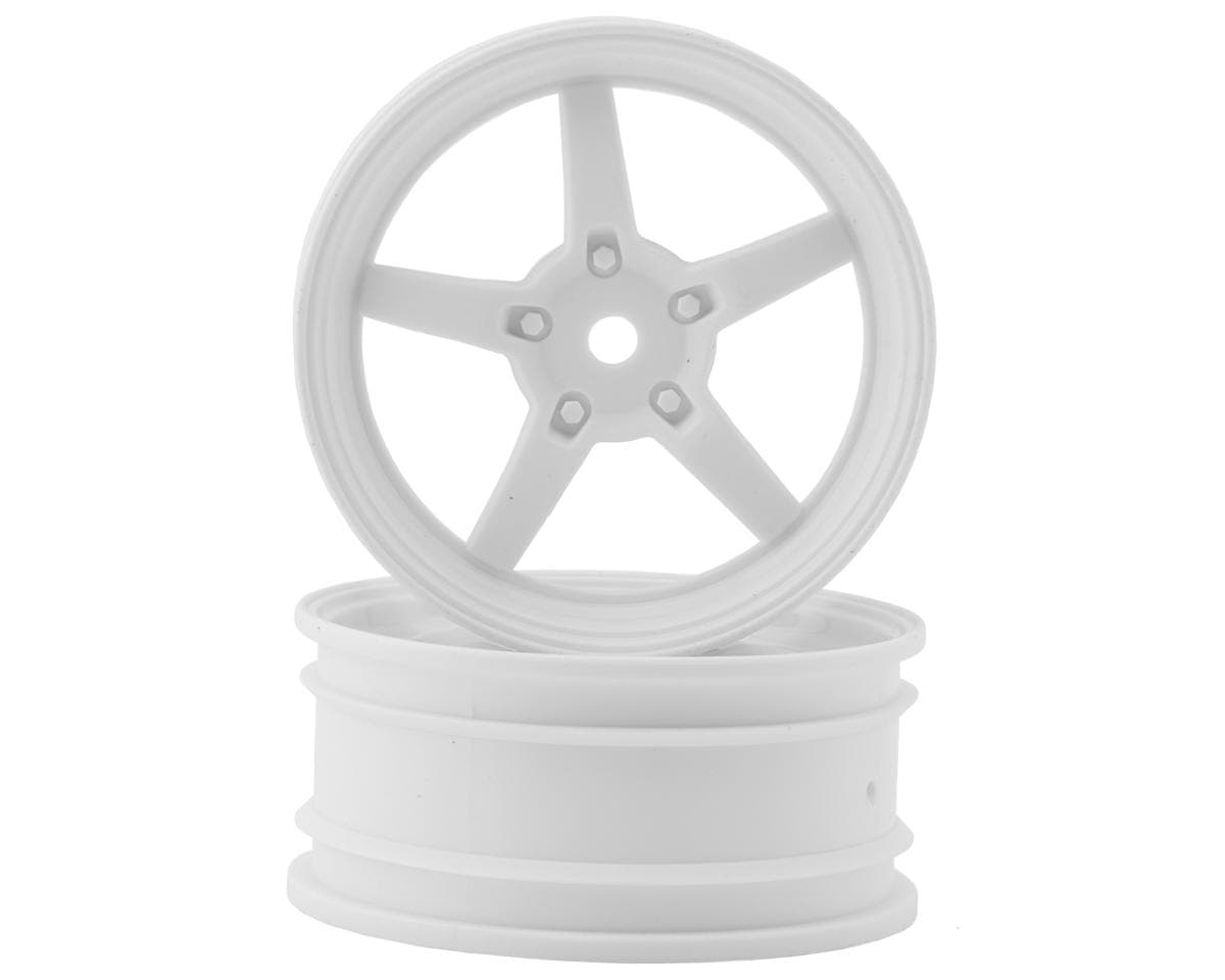 Kyosho Fazer MK2 5-Spoke TC On-Road Racing Wheels (White) (2) w/12mm Hex