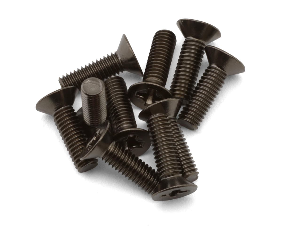 Tamiya 3x10mm Flat Head Philips Screws (10)