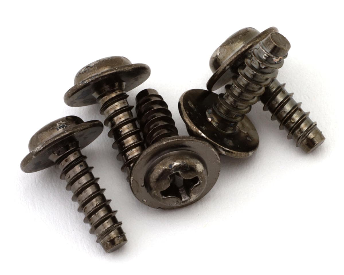 Tamiya 3x10mm Self Tapping Flanged Philips Screws (5)
