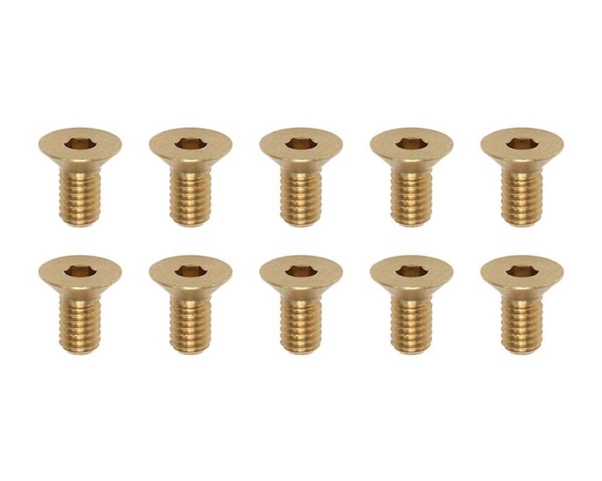 Yokomo Brass Flat Head Screws (10) (3x6mm)