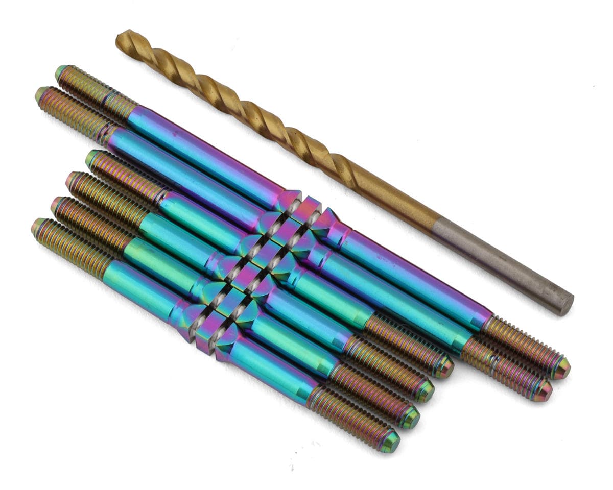 J&T Bearing Co. Tekno ET 410.2 Titanium "Milled'' XD Turnbuckles (Oil Slick)