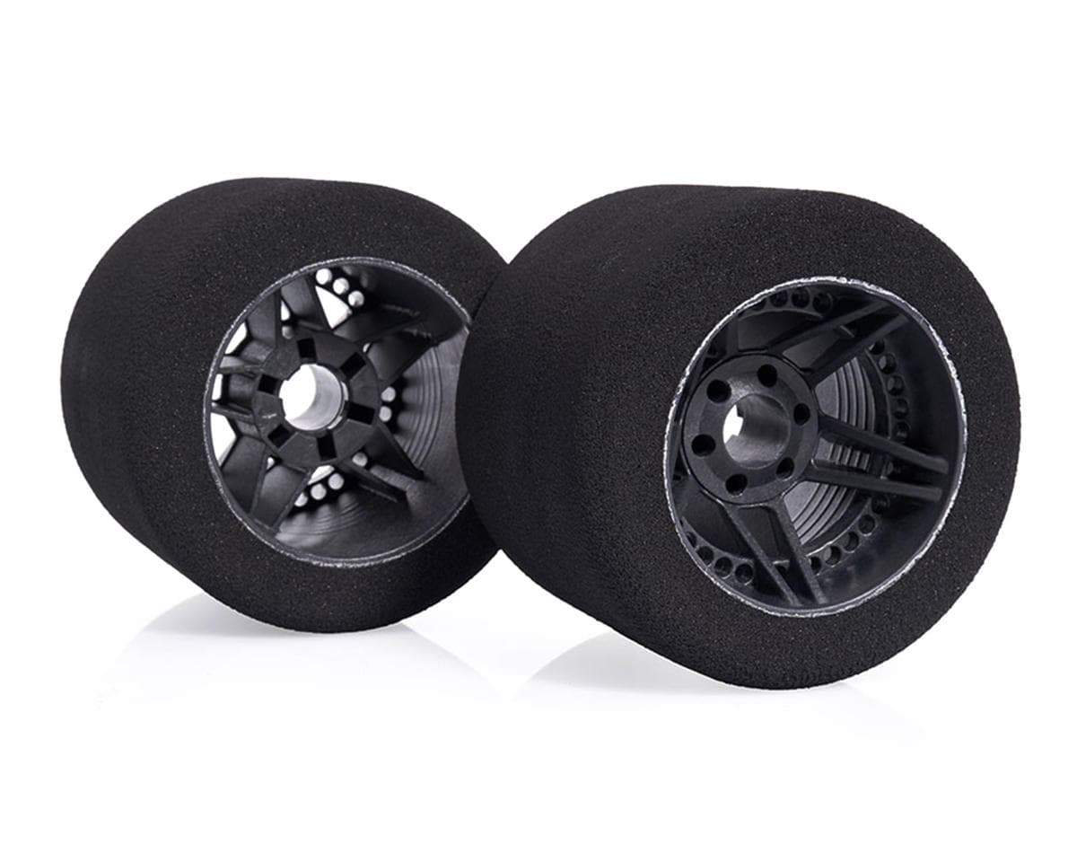 Matrix 60mm 1/8 On-Road Foam Rear Tires (37 Shore) (Carbon Rim) (2) (Pin Style)