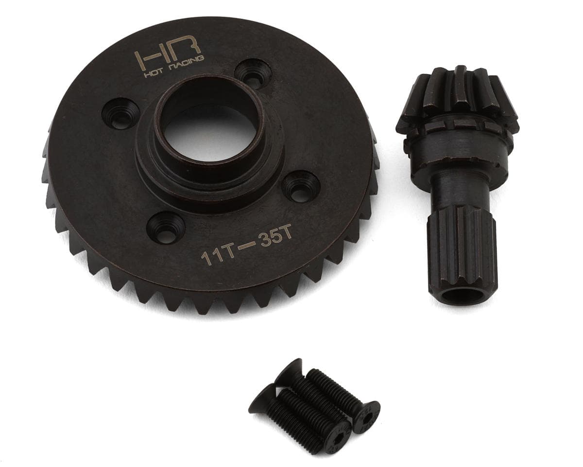 Hot Racing Steel Helical Differential Ring & Pinion Gear for Traxxas X-Max/XRT (Rear) (35T/11T)