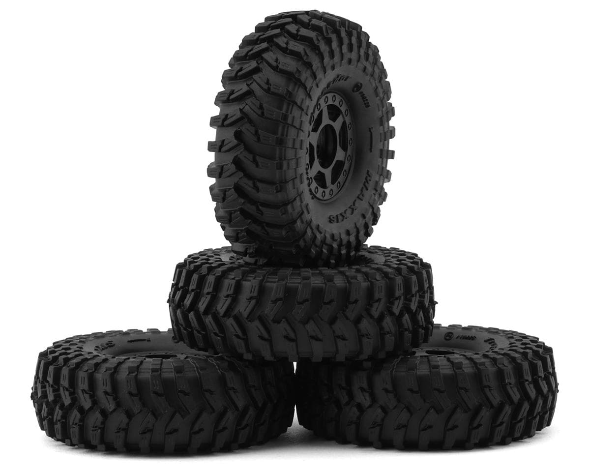 Pro-Line SCX24 1.0" Maxxis Trepador Pre-Mounted Tires (63.5mm OD) (Soft) w/Holcomb Wheels (Black) (4)