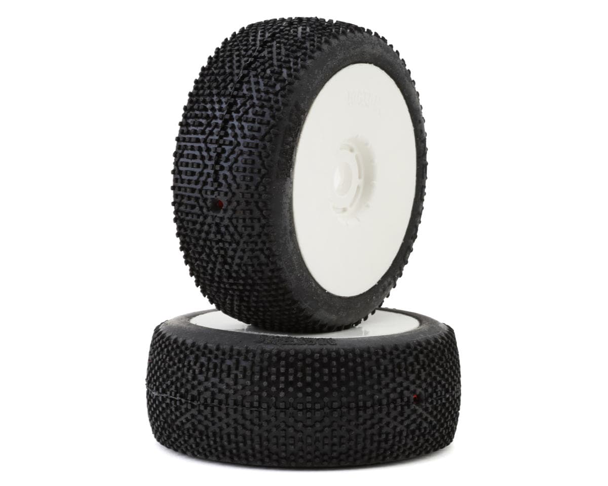 Matrix Neutron 1/8 Off-Road Pre-Mounted Buggy Tires (White) (2) (Soft)