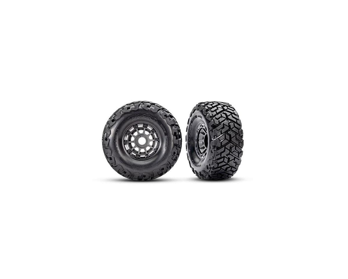 Traxxas Maxx® Slash® Pre-Mounted Belted Short Course Truck Tires (Grey) w/17mm Hex