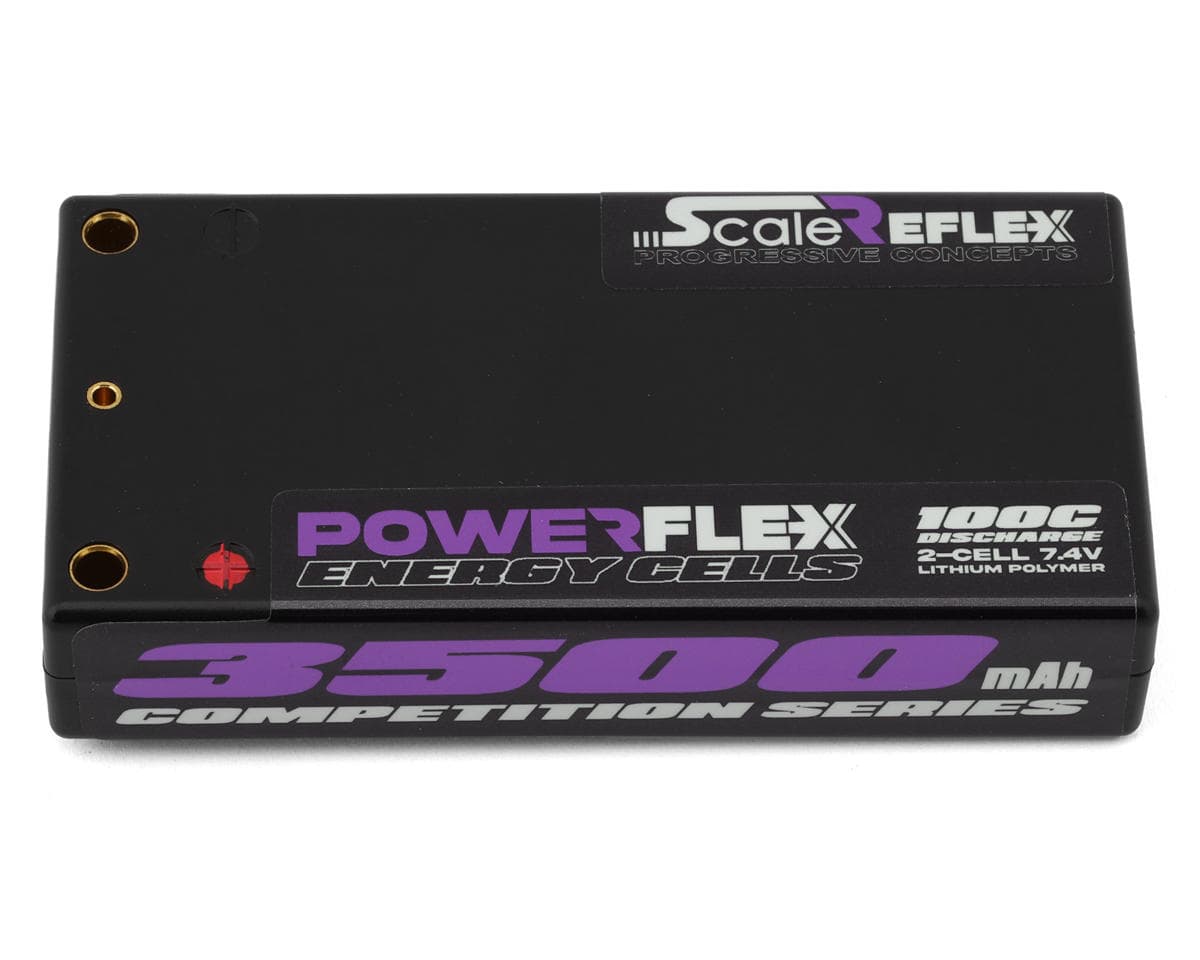 Scale Reflex 2s LiPo Battery 100C (7.4V/3500mAh) w/4mm Bullets (Purple)