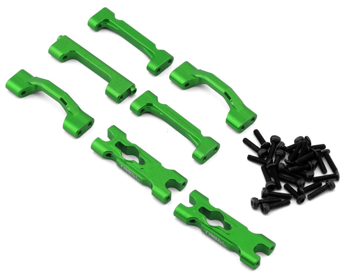 Treal Hobby Losi Mini LMT Aluminum Chassis Cross Brace Set (Green) (Grave Digger/Son-Uva Digger)