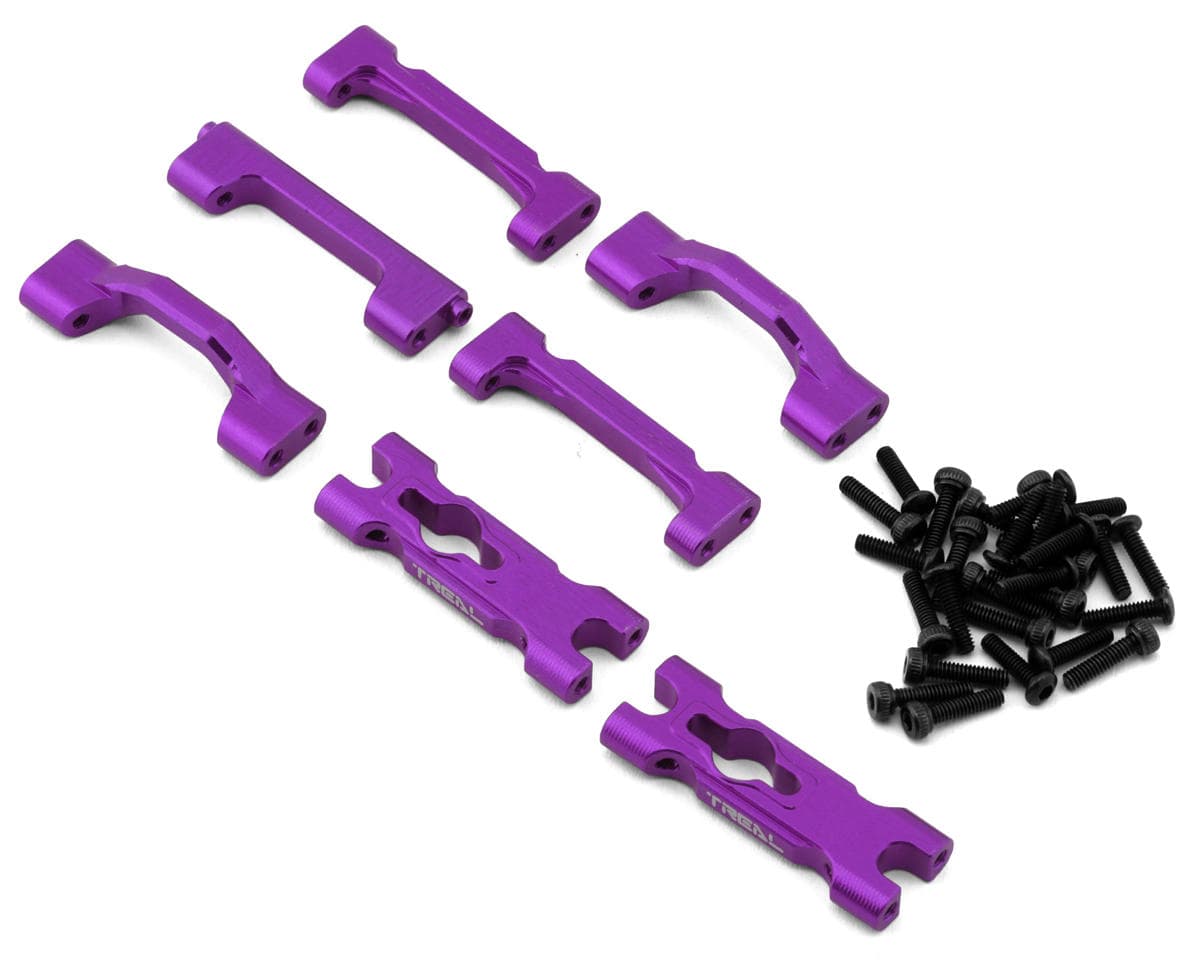 Treal Hobby Losi Mini LMT Aluminum Chassis Cross Brace Set (Purple) (Grave Digger/Son-Uva Digger)
