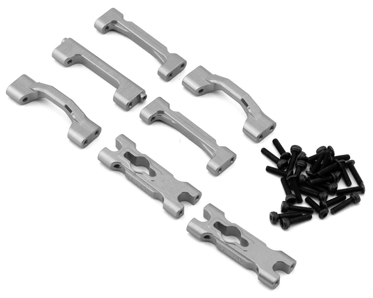 Treal Hobby Losi Mini LMT Aluminum Chassis Cross Brace Set (Silver) (Grave Digger/Son-Uva Digger)