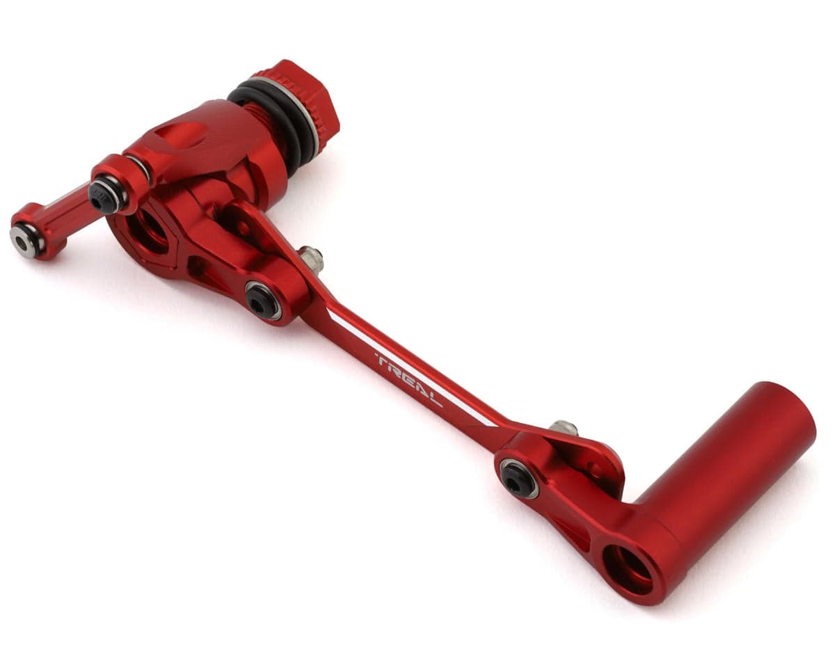 Treal Hobby Aluminum Servo Saver Steering Bellcrank Set for Traxxas Sledge (Red)