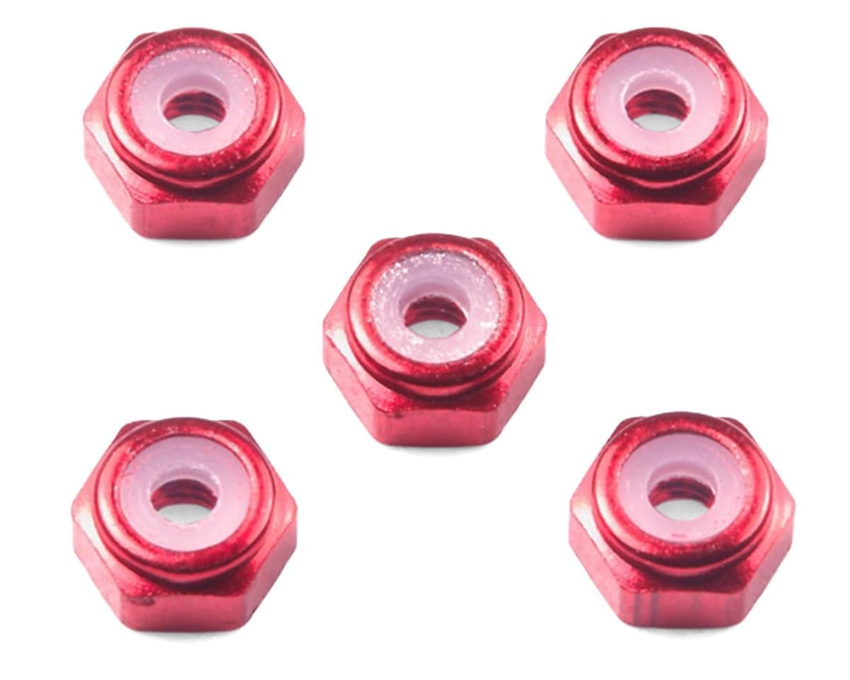 Tamiya 2mm Aluminum Lock Nut (Pink) (5) (Limited Edition)