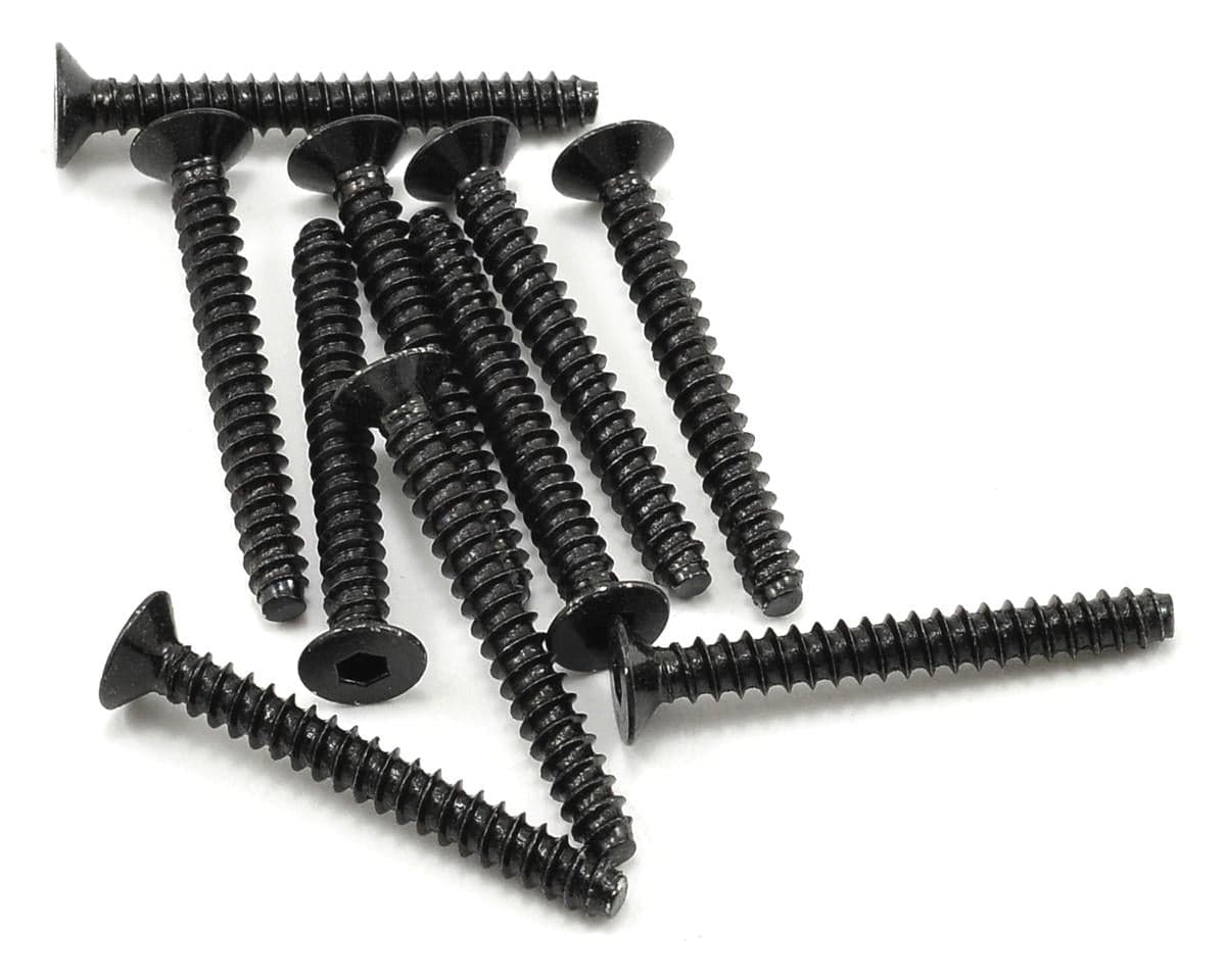 Axial 3x25mm Self Tapping Flat Head Screw (Black) (10)