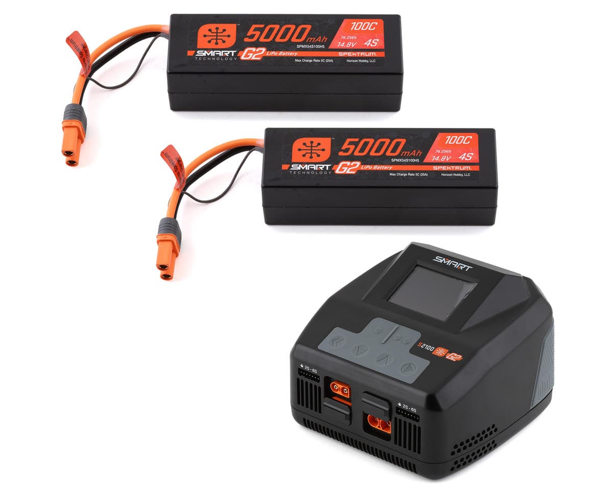 Spektrum RC Smart PowerStage 8S Surface Bundle w/2 Smart G2 4S 100C LiPo Battery (5000mAh) (IC5)