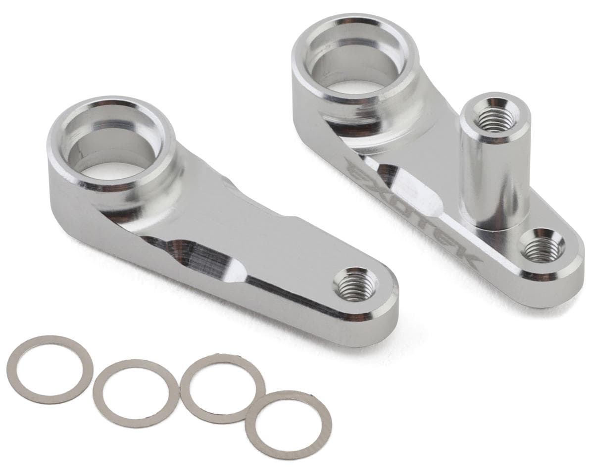 Exotek Tamiya BBX BB-01 Aluminum HD Steering Bellcrank Set (Silver)