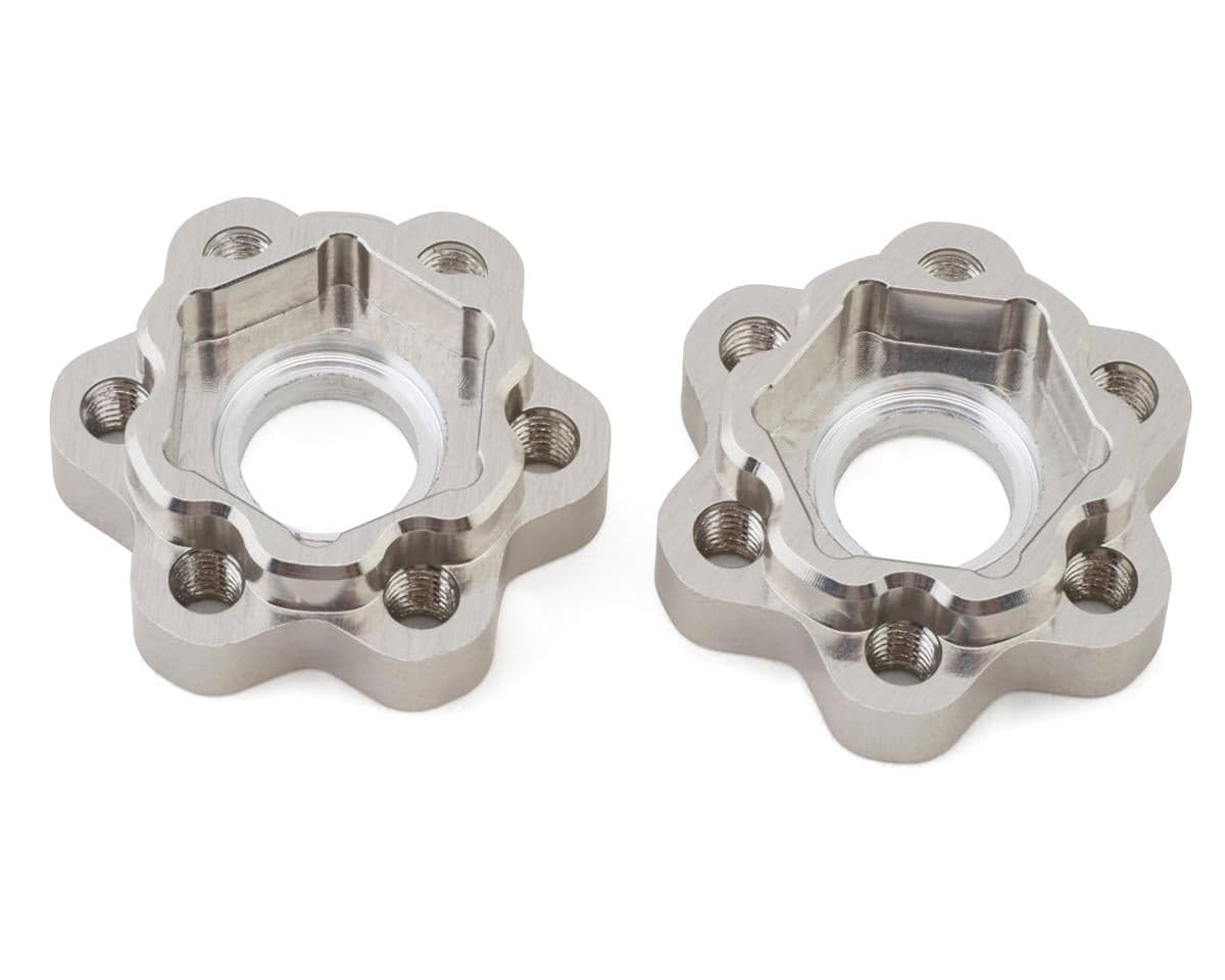 Team Ottsix Racing Deep Pocket Aluminum Wheel Extension Hubs (+0mm - Green) (2)
