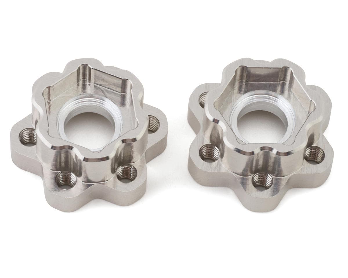 Team Ottsix Racing Deep Pocket Aluminum Wheel Extension Hubs (+3.5mm - Yellow) (2)