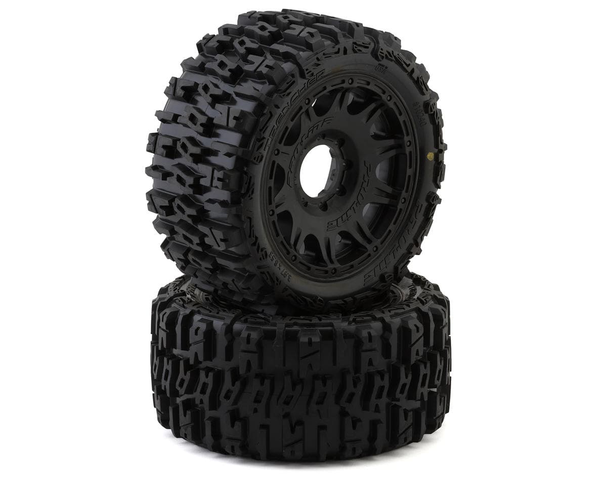 Pro-Line Trencher 5.7" Pre-Mounted Tires w/Raid Wheel (Black) (2) w/24mm Hex