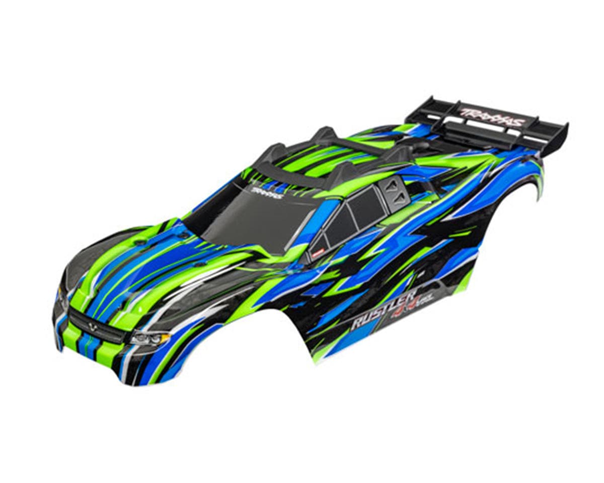 Traxxas Rustler® 4x4 VXL 1/10 Pre-Painted Body (Green) w/Clipless Mounting
