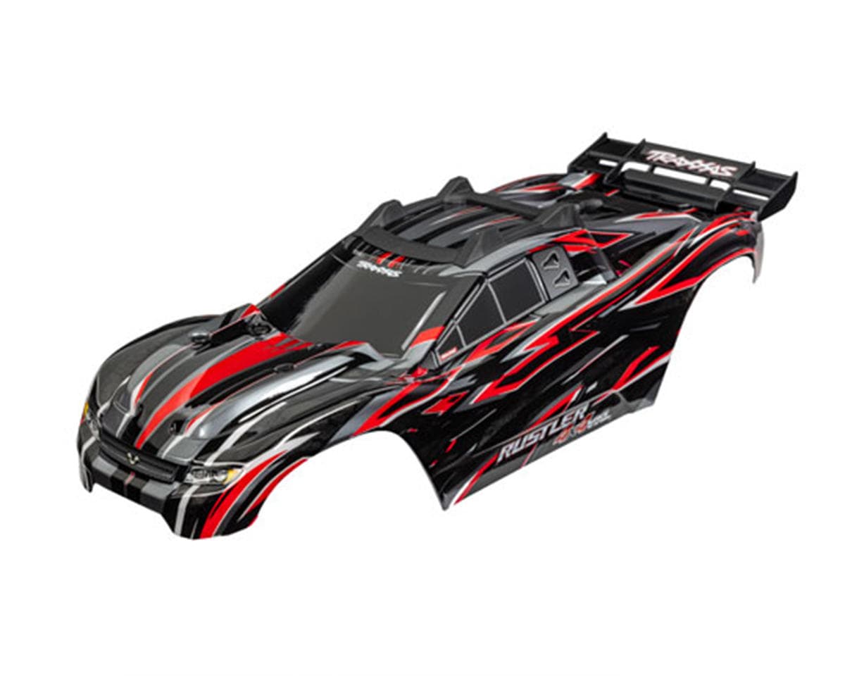 Traxxas Rustler® 4x4 VXL 1/10 Pre-Painted Body (Red) w/Clipless Mounting