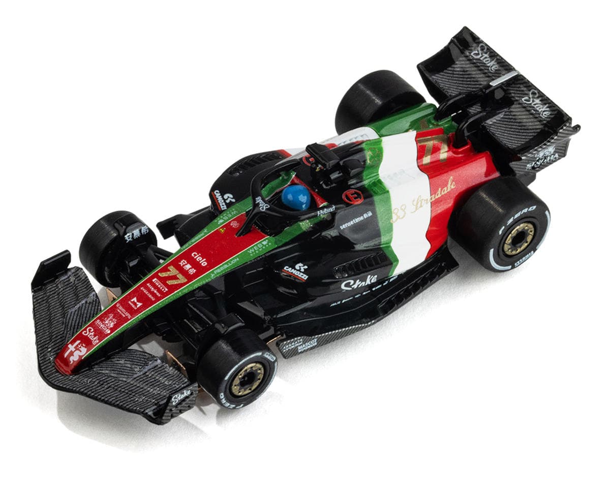 AFX Alfa Romeo 2023 F1 Monza HO Scale Slot Car (Green/White/Red) (LWB) (Mega G+) (Limited Edition)