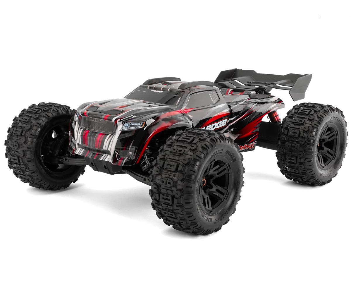 Traxxas Sledge RTR 6S 4WD Electric Brushless 1/8 Monster Truck (Red) w/Belted Sledgehammer Tires & TQi 2.4GHz TSM Radio