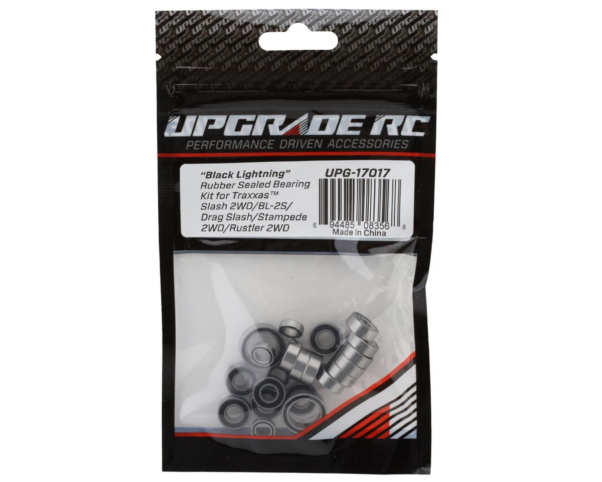 UpGrade RC "Black Lightning" Rubber Sealed Bearing Kit for Traxxas® 2WD BL-2S®/Slash®/Drag Slash®/Stampede®/Rustler®