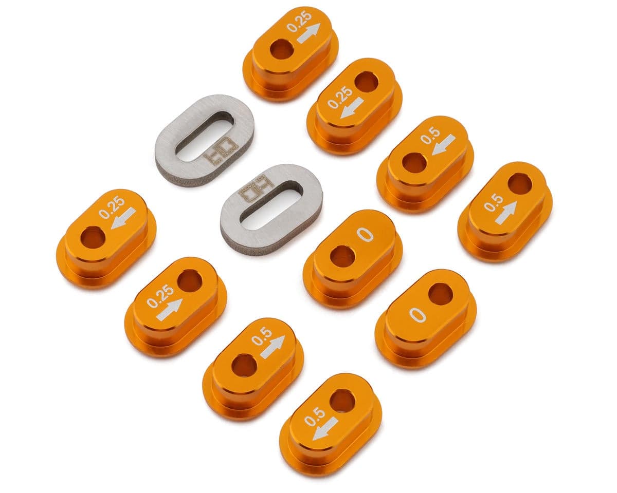 Hot Racing Losi Promoto-MX Aluminum FS Chain Tension Adjusters Set (0/0.25/0.50mm)