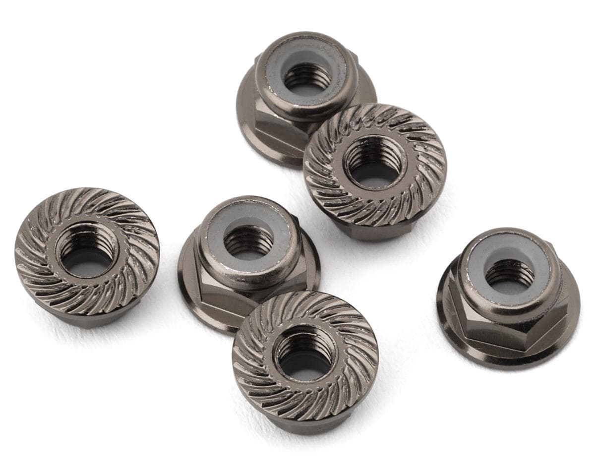175RC Aluminum Serrated Wheel Nuts for Traxxas Slash 4x4 (Grey) (6)