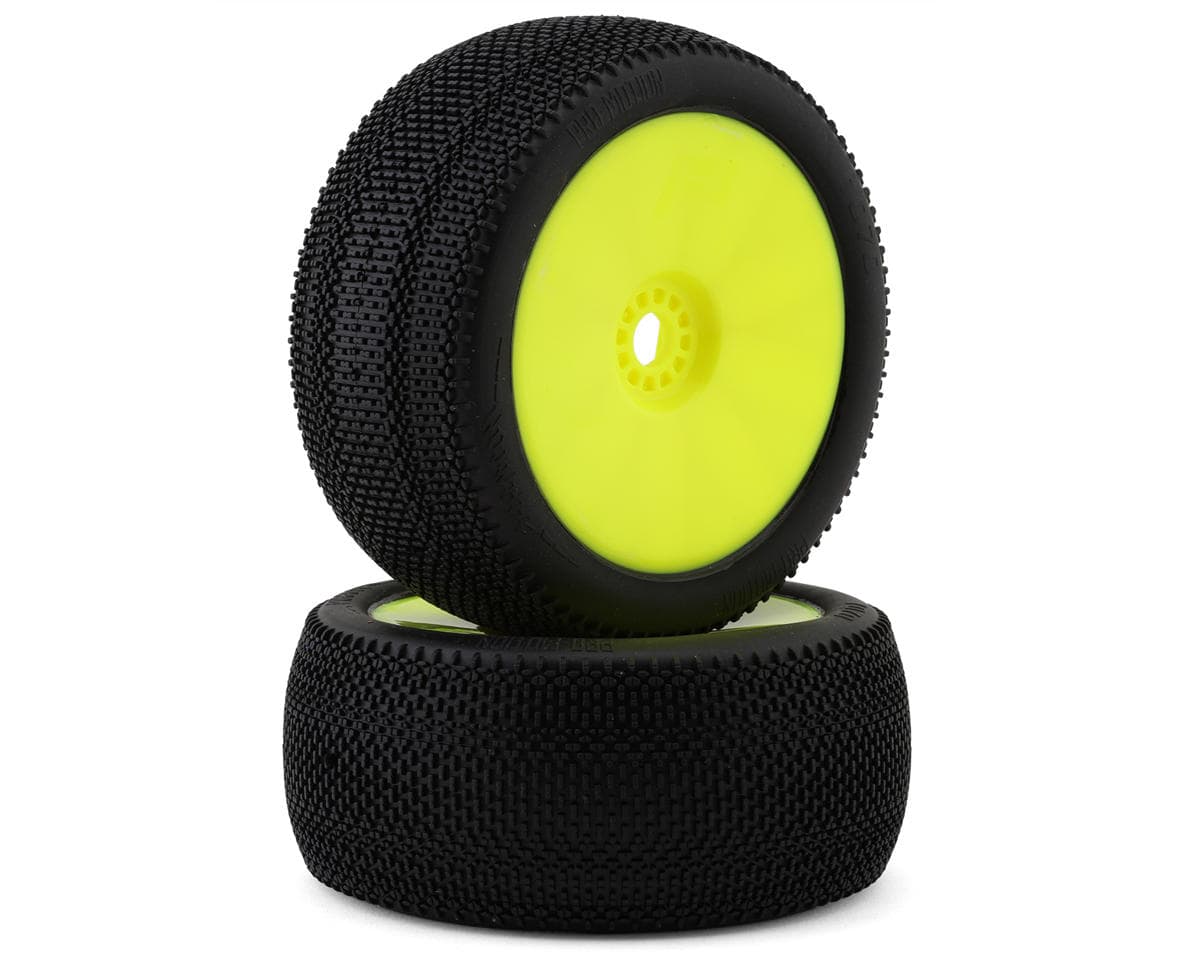 Pro-Motion Phantom Pre-Mounted 1/8 Truggy Tires (Yellow) (2) (Super Soft - Long Wear)