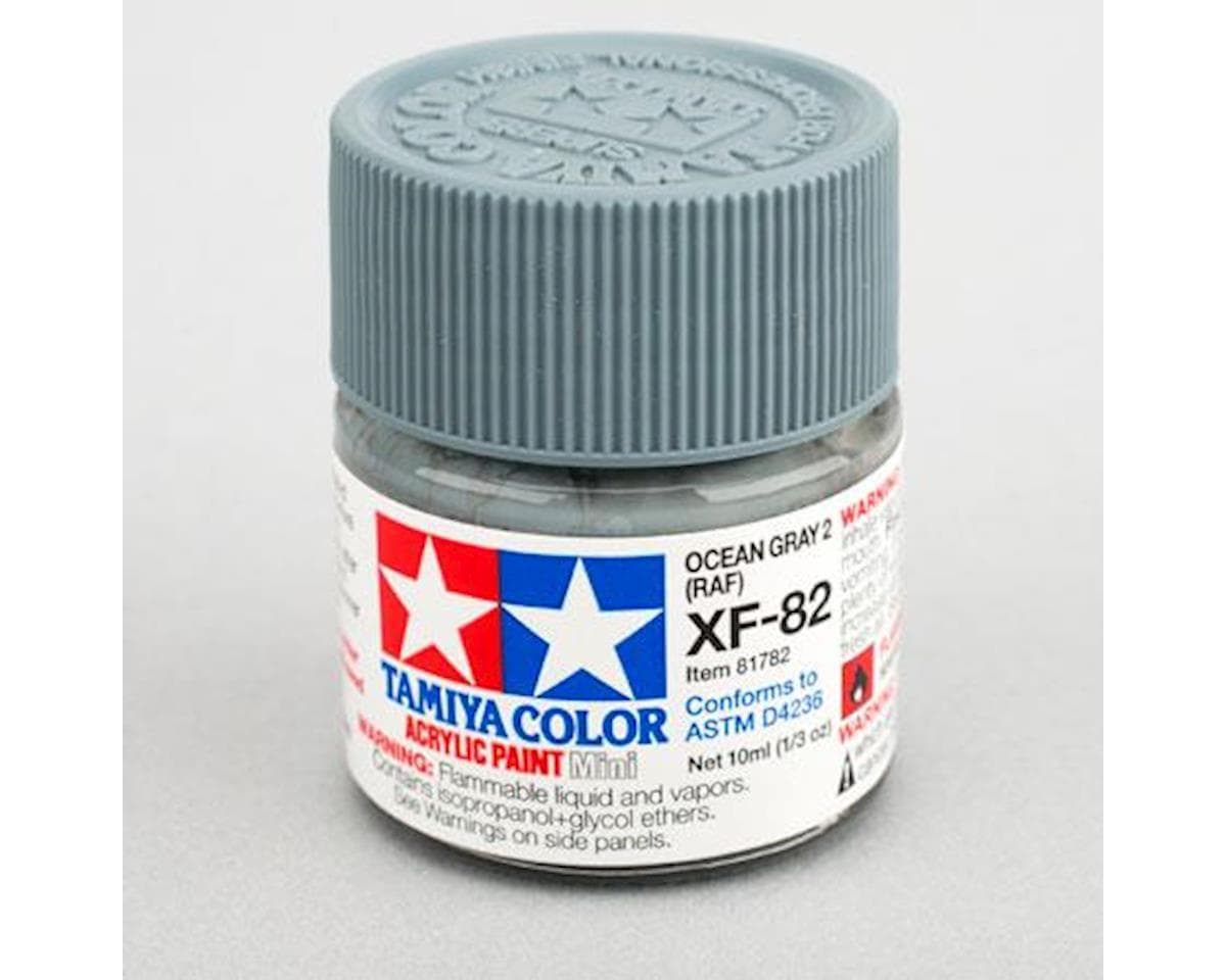 Tamiya XF-82 Flat Ocean Grey Acrylic Paint (10ml)