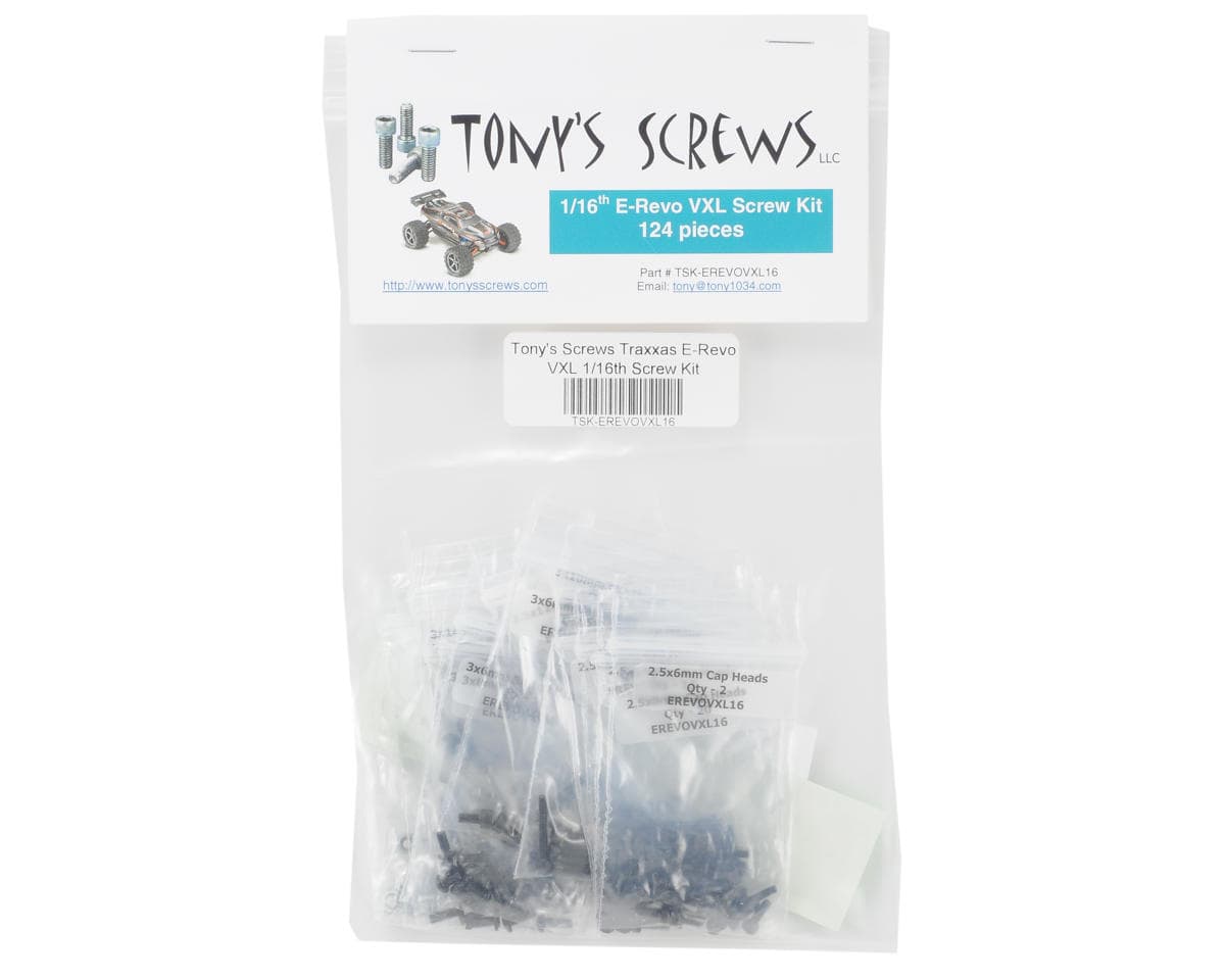 Tonys Screws Screw Kit for Traxxas 1/16 E-Revo VXL